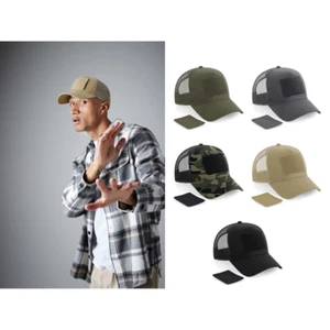 Beechfield Patch Snapback Trucker B641 - Cappello unisex casual rete sportiva in cotone - Foto 1 di 9
