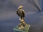Bronze Eagle Metal Miniature Figure  Brass Eagle With Ornament Sculpture A