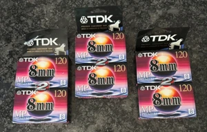 TDK 8mm MP Premium 120 Precision Camcorder Video tapes 6 total Made Japan - Picture 1 of 4