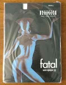 Wolford Fatal Semi-Opaque 50 Seamless Tights small Coca pantyhose - Picture 1 of 4