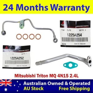 Genuine Turbo Oil Feed&Return Pipe+Gaskets For Mitsubishi Triton MQ 4N15 2.4L - Picture 1 of 14
