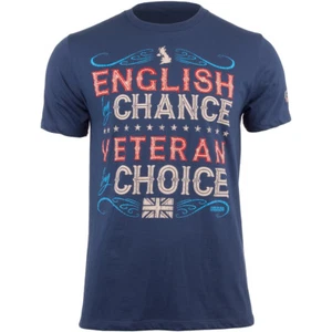 7.62 Design Veteran By Choice English Mens T-Shirt Uk Marines Graphic Top Blue - Picture 1 of 6