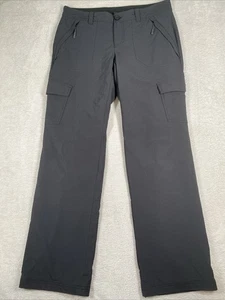 Eddie Bauer Fleece Lined Cargo Pants Women's 6 Black Stretch Straight Leg - Picture 1 of 8