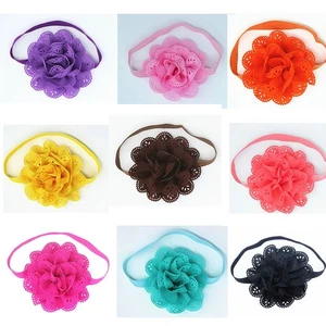 Baby Girls Headband Flower Hair Accessories Headbands hollow out Elastic Band - Picture 1 of 25