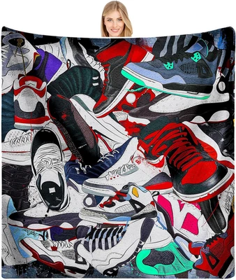 Manta Deportiva de Baloncesto para Niños, Suave Acogedora Cálida Franela Vellón, Decorativa f Foto 1 de 4