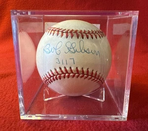 Bob Gibson Signed Autographed ONL Baseball Inscribed 3117 K Cardinals HOF W Case - Picture 1 of 6