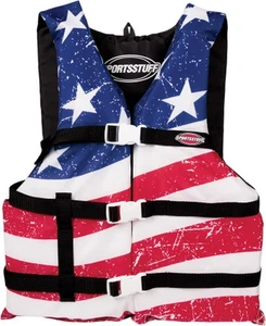 SportsStuff Stars & Stripes Life Preserver Vest Red/White/Blue - Picture 1 of 1