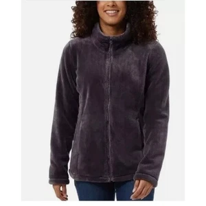 32 Degrees Women's Plush Faux Fur Jacket – Full Zip, Soft & Cozy (Purple, XXL) - Picture 1 of 5