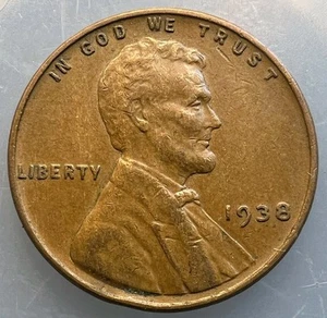 1938-P Lincoln Wheat Cent - Coin As Shown - Ships Free 15C - Foto 1 di 2