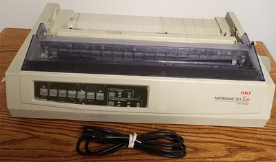 Oki Microline 321 Turbo Dot Matrix Printer - Image 1 of 4