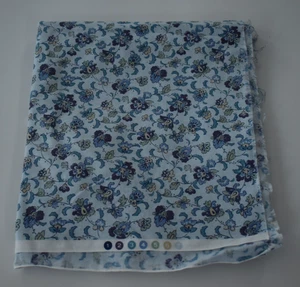 100% cotton floral fabric INSPIRATIONS fabri-quilt BLUE SAGE TAN retro vintage - Picture 1 of 4
