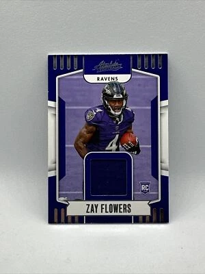 2023 Panini Absolute Zay Flowers RC Rookie Patch #ARM-9 Ravens Football - Image 1 of 2
