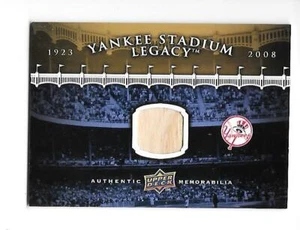 2008 YANKEE STADIUM Ud YANKEE STADIUM LEGACY GAME USED BAT MEMORABILIA CARD - Picture 1 of 1