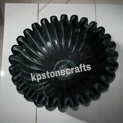 Lavabo de vieira de mármol verde artesanal - Diseño elegante y atemporal Foto 1 de 4