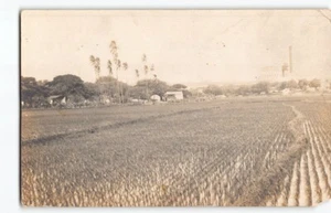 1914 Oahu Sugar Mill & Rice Field~Mailed Fort Shafter~Hawaii RPPC Postcard -H4 - Picture 1 of 4