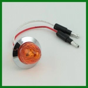 Mini redondo 1 ámbar marcador LED luz de separación con tuerca roscada - Imagen 1 de 2