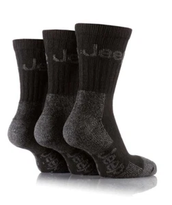 Jeep Men's Luxury Terrain Cotton Boot Socks, Thick Cushioned Socks for Boots - Picture 1 of 10