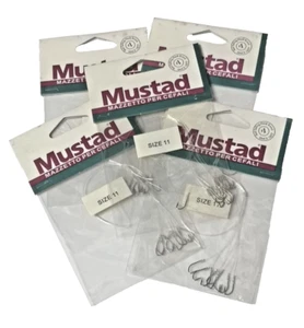 5 Mazzette per cefali 8 Ami - MUSTAD Size 11 - Mazzina AB746 - Foto 1 di 5
