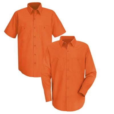 Camisa de trabajo Red Kap 100 % algodón 2 bolsillos uniforme industrial duradero para hombre Foto 1 de 4