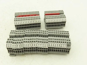 Eaton UT 2.5-4 Feed-Through Terminal Block Gray 4 Wire 150V 20A 2.5mm² Lot of 6 - Picture 1 of 14