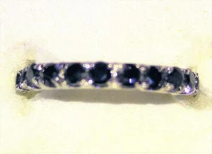 Sterling Silver 2.64 ctw Black Spinel Eternity Band Ring (it0098) - Picture 1 of 1