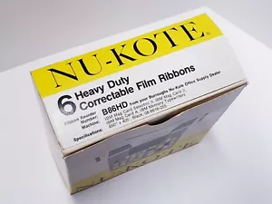 NU-KOTE Typewriter Cartridge Film Ribbons B86HD IBM Selectric VTG NEW 6 Hvy Duty - Picture 1 of 9