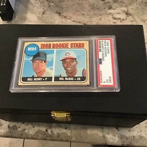 1968 Topps 1968 Rookie Stars Bill Henry Hal McRae #384 PSA 5 Ex Reds - Picture 1 of 3