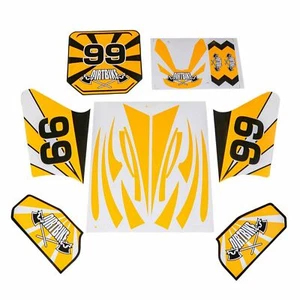 Juego de pegatinas superiores >99< amarillo Pit Bike Dirt Bike HMParts - Imagen 1 de 1