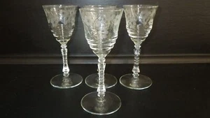 Libbey Wine Glasses stem 3005-19 Rock Sharpe Elegant stemware Fine Dining 4 4 oz - Picture 1 of 7