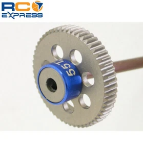 Engranaje de piñón de aluminio anodizado duro Hot Racing 55t 64p HAG455 - Imagen 1 de 2