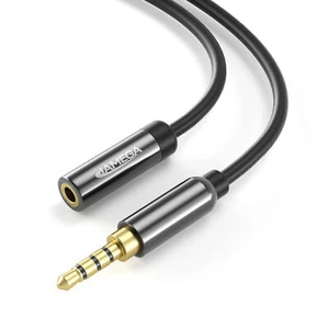 AUX Verlängerungskabel 4 Polig TRRS 3,5mm Klinke Stecker zu 3,5mm Buchse Audio - Bild 1 von 15