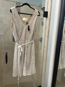 New Nwt Lane Bryant Ivory Nude Lace Plus Size Dress 22 Fit Flare - Picture 1 of 12