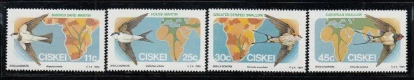 CISKEI Migratory Birds MNH set - Image 1 of 1