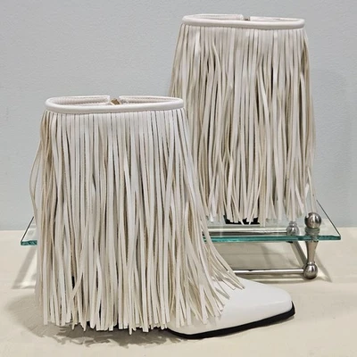 Botas de Vaquero Azalea Wang Imitación Cuero Flecos Para Mujer Talla 11 Foto 1 de 4