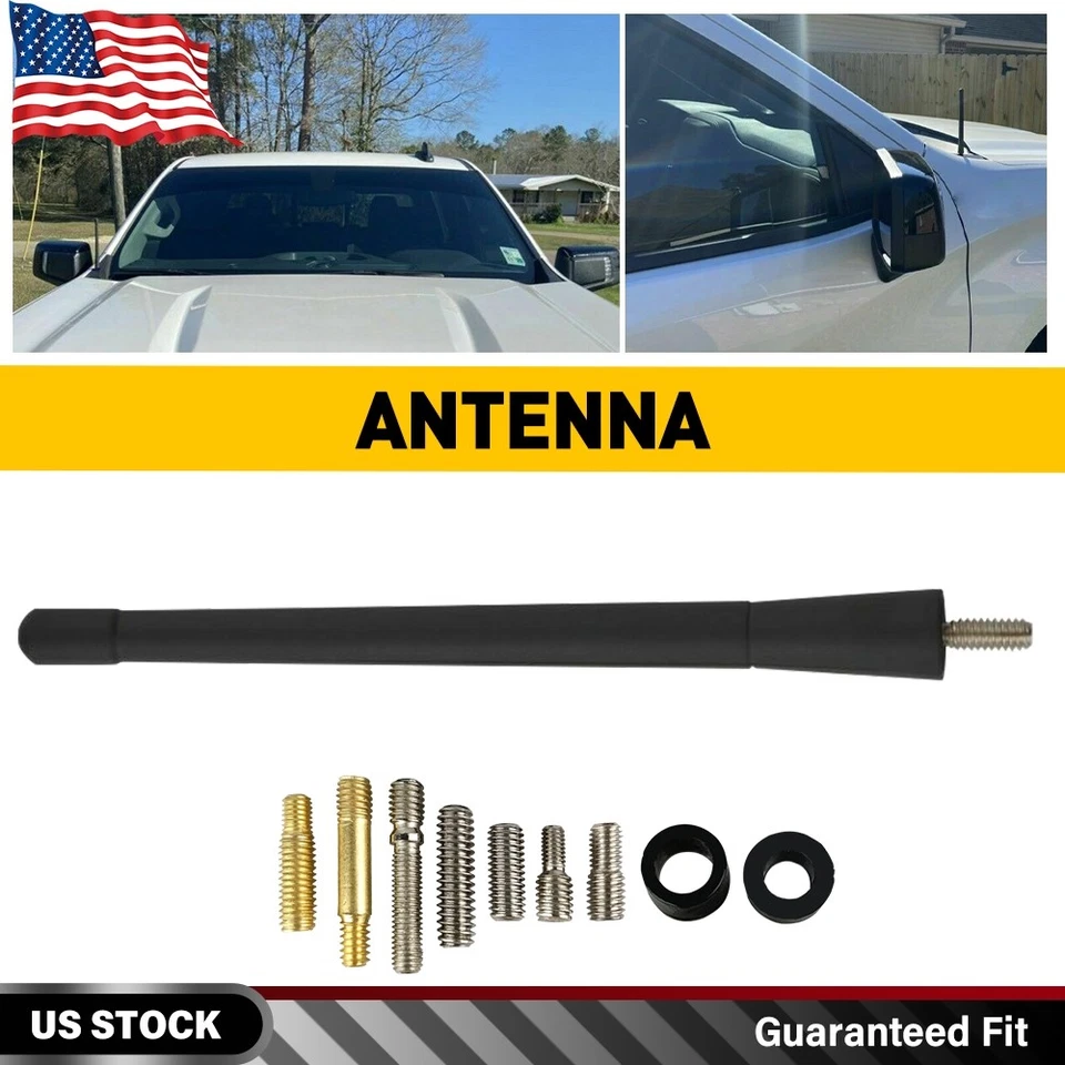 Antena corta de 7" para camioneta Chevy Silverado GMC Sierra de goma flexible Foto 1 de 4