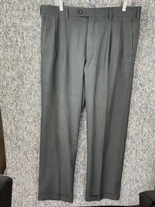 Pantaloni eleganti uomo Axist 36x32 grigio plissettato gamba dritta - Foto 1 di 3