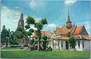Vintage 1960er BANGKOK, Thailand Postkarte "WAT ARUN, Tempel der Morgenröte" nicht verschickt - Bild 1 von 2