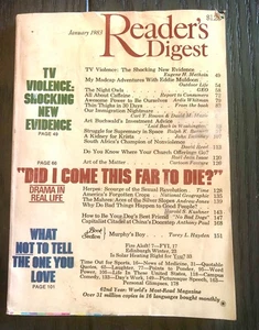 VTG Reader's Digest JANUARY 1983 Magazine~ Stories *Culture *Print Ads~ GVC - Imagen 1 de 12