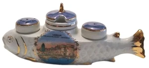 Vintage Gewürzhalter in Fischform (Salz & Pfeffer Plus) - Verdun, Frankreich - Bild 1 von 12