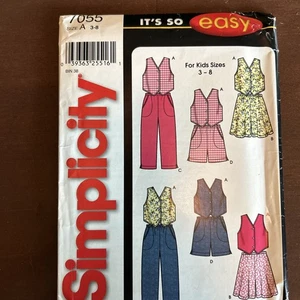 Simplicity Patterns 7055 Child’s Vest,Flared Shorts,Pants Or Shorts Sz 3-8 - Picture 1 of 3