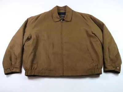 Jos A Bank Men XXLL Removable Wool Blend Lining Brown Bomber Polyester Jacket - Image 1 of 4