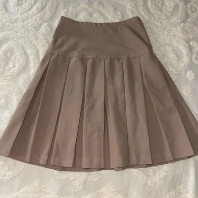 Falda plisada caqui de colección Sears And Roebuck para mujer mide como una unión mediana Foto 1 de 4