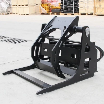 Accesorios para minicargadora de envío gratuito: horquillas de paletas, taladros, agarre de troncos Foto 1 de 4