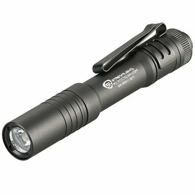 Streamlight 66601 Microstream USB Rechargeable 250 Lumens LED Flashlight - Black Clam