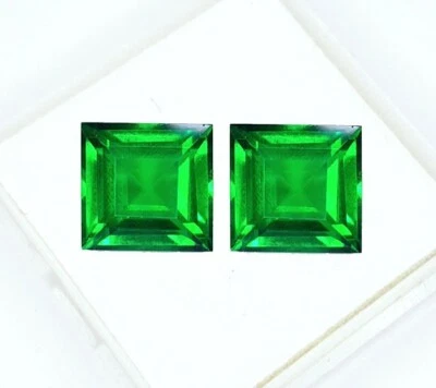 Par de Granate Verde Natural 8-10 Cts Suelto CERTIFICADO} Gema Princesa Piedras Preciosas GG17e Foto 1 de 4