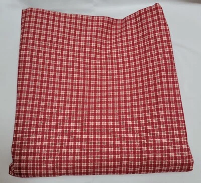Fabric Lot 2 Pieces Cotton Red/Beige Check Country Classics 45” W 4.27 & 1. 3 Yd - Image 1 of 4