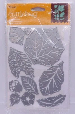 Cricut Cuttlebug Seasonal Foliage Die Set 2003467 NOS Leaves Flowers Acorn - Image 1 of 2