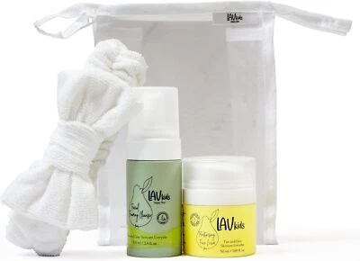 Lav Kids Moisturising Skincare Bundle- Foaming Facial Cleanser 100ml & Face Moi