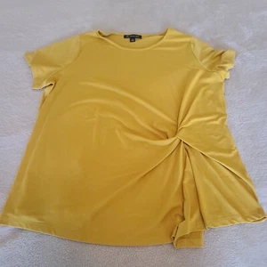 INC Womens Core Fashion Plus Size Polished Gold Top Blouse - Picture 1 of 3