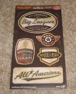 K&Company Sticker Studio Double Sided Sheet ~ Baseball - Picture 1 of 2